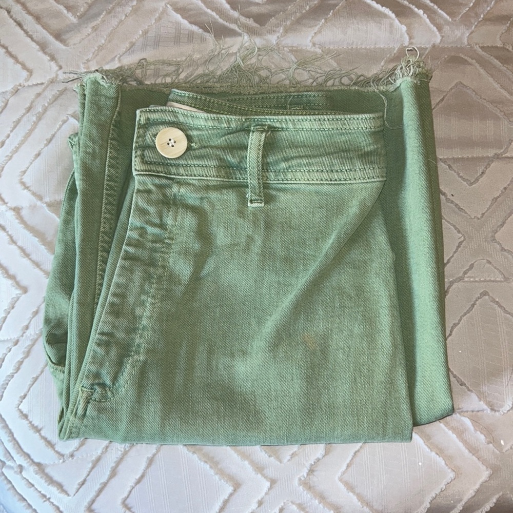 - Green Zara marine straight jeans Size USA 4